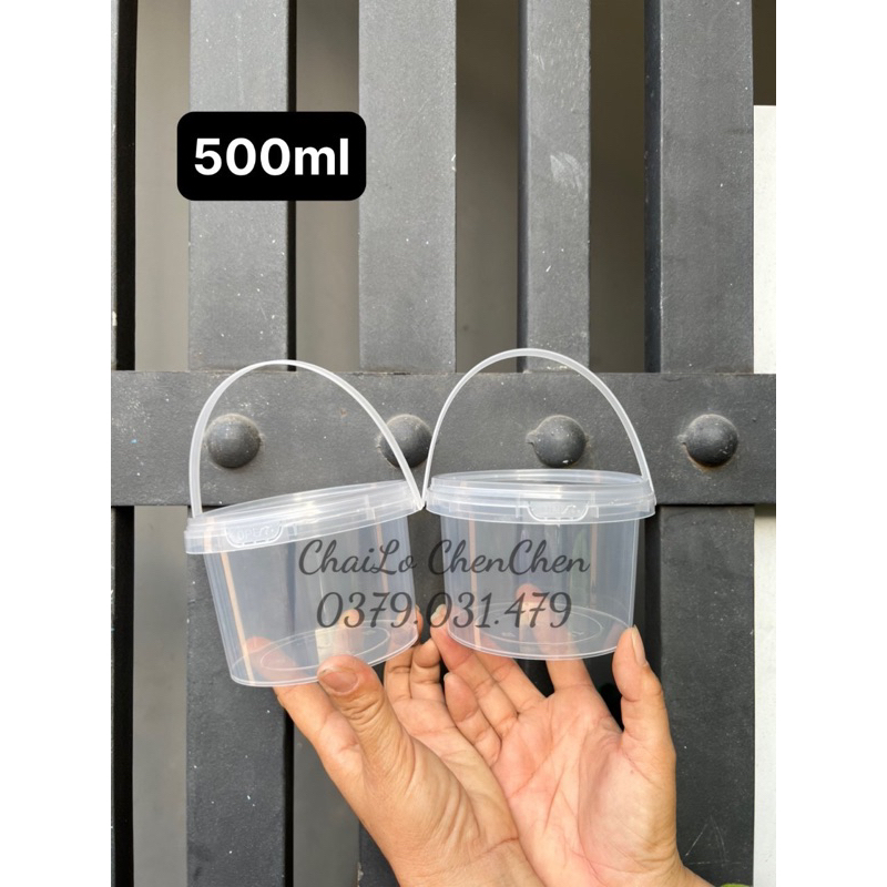 Xô trà sữa 500ml 700ml 1000ml có quai xách