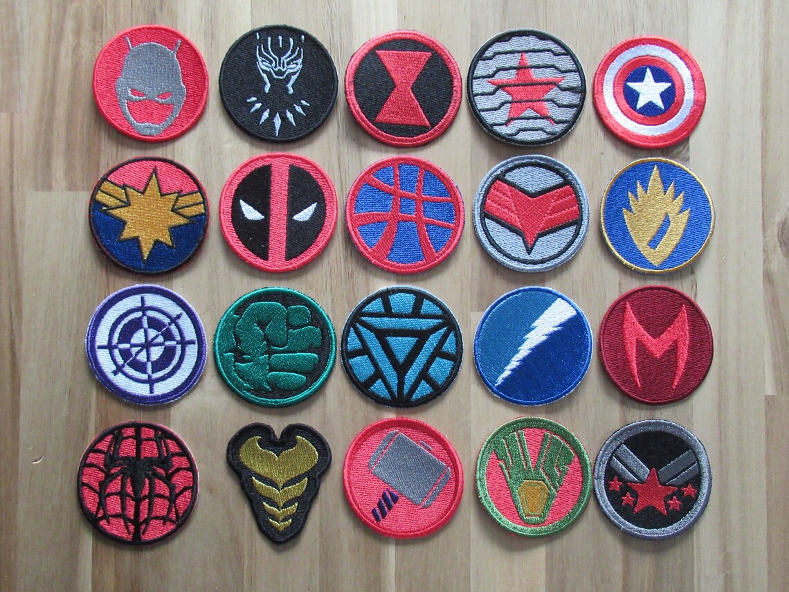 Patch vải ủi nhiệt thêu logo hero avenger marvel - sticker M493