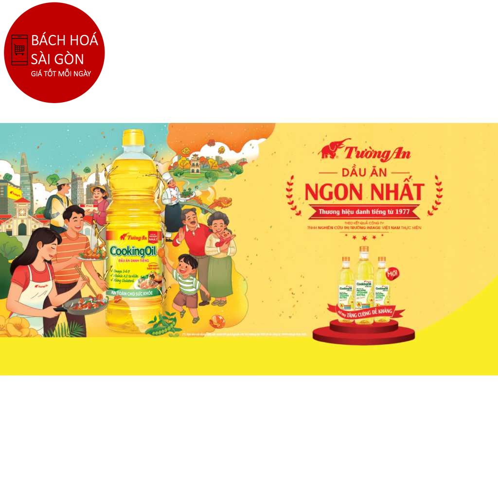 Dầu ăn TƯỜNG AN | HAPPY KOKI Chai 1 Lít