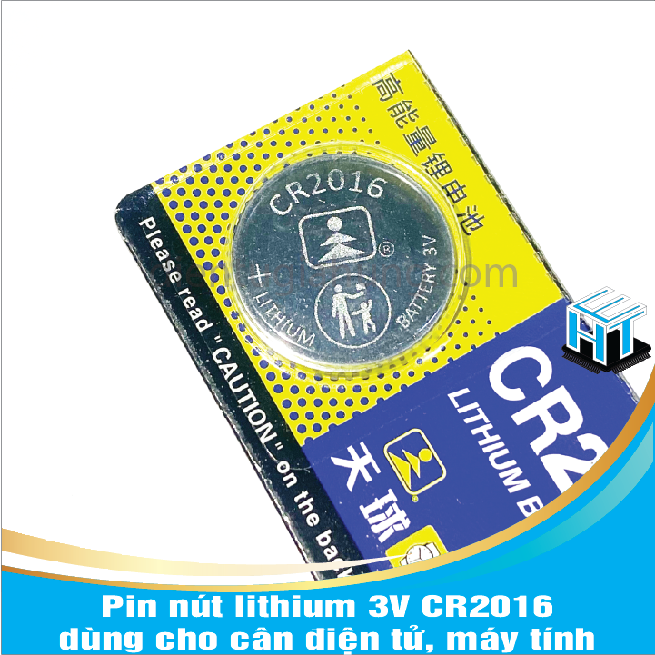 Pin nút lithium 3V dùng cho cân điện tử, máy tính CR2016