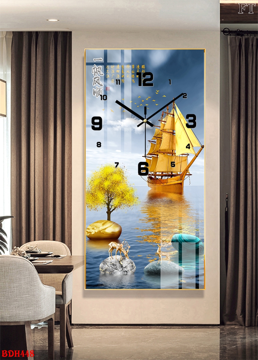 Tranh đồng hồ treo tường