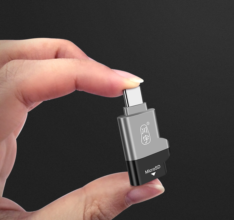 Kawau C271 Adapter Đọc Thẻ Nhớ Type-C Màu Đen, Tương Thích TF/Micro SD, Phụ Kiện Điện Thoại
