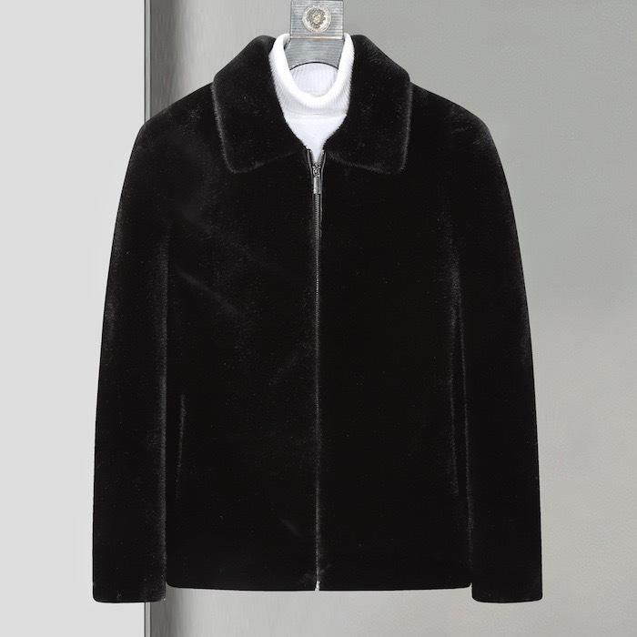 VUNC Men's coat - Mink coat with lapel for men Winter hooded mink fur Young eagle coat gold sable velvet coat