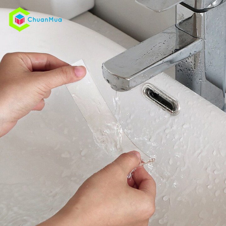 Miếng Keo Silicon Trong Suốt 2 Mặt Đa Năng Dán Siêu Dính ( Băng Keo 2 Mặt 2*20cm Tái Sử Dụng Bám Tốt Trên Mọi Bề Mặt )