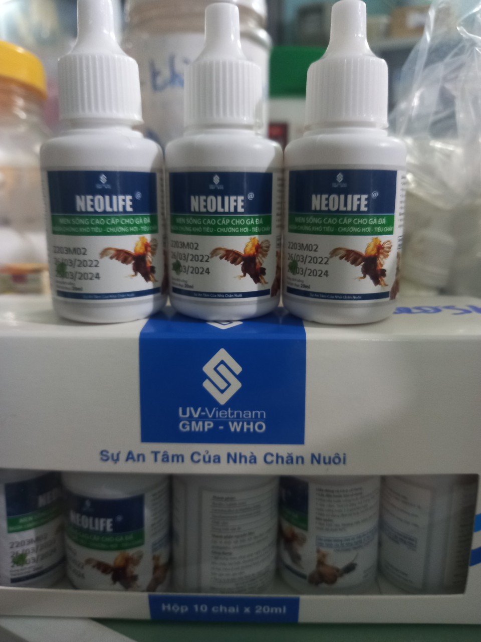 Neolife, lọ 10ml, men tiêu hóa dùng cho gà đá