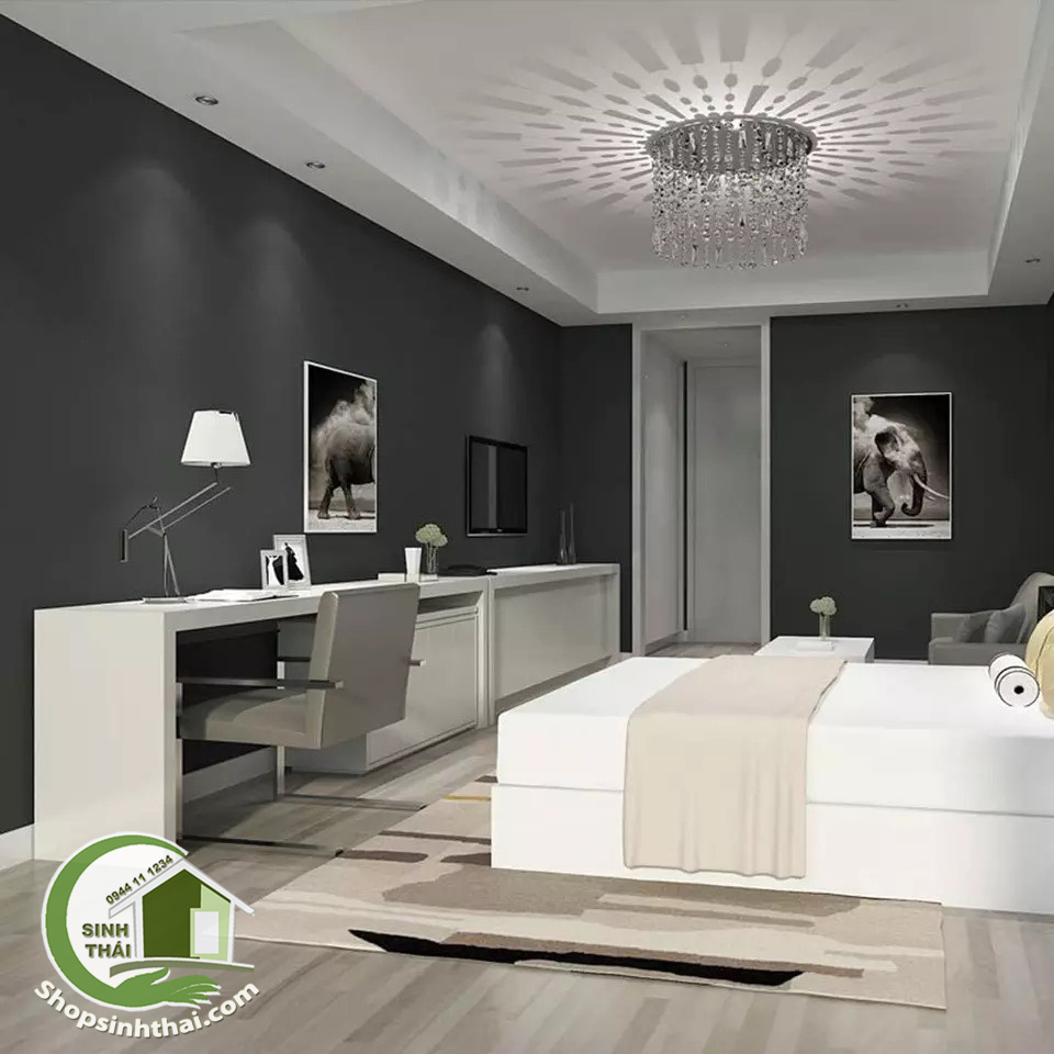 Giấy dán tường màu đen nhám - [ 50cm x khổ 120cm ] - có sẵn keo