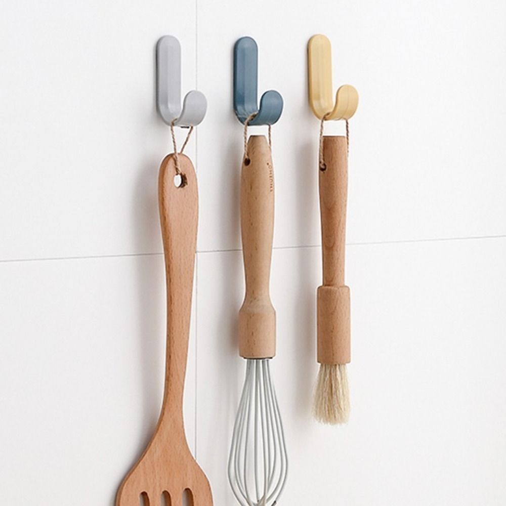 6%20pcs%20Plastic%20J-shaped%20Hook%20Hanger%20Punch%20Free%20Towel%20Hanger%20Clothes%20Nail%20Free%20Adhesive%20Wall%20Hook%20Household%20-%20Image%207