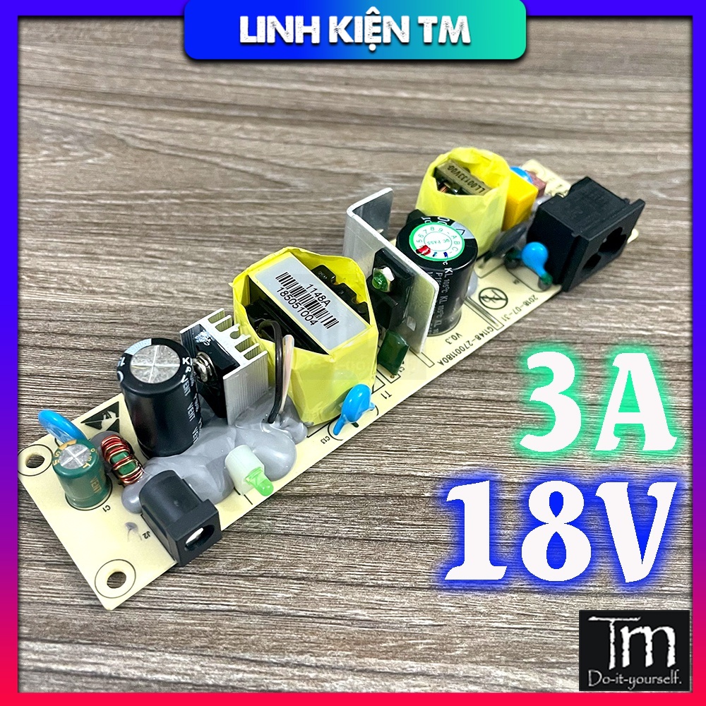 Mạch nguồn adapter không vỏ 18v 3a