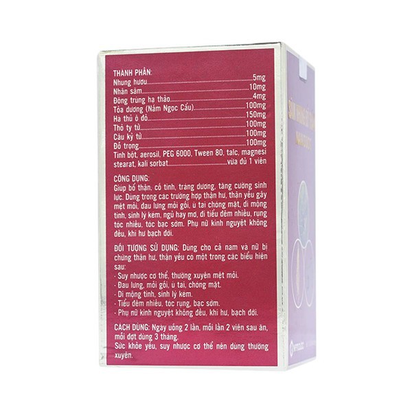 Sâm nhung bổ thận nam dược lọ 30 viên