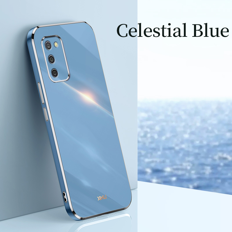 YBD Plating phone Case For Samsung Galaxy A03S Casing Precise Camera Protection cases Luxury Straight Edge Cover
