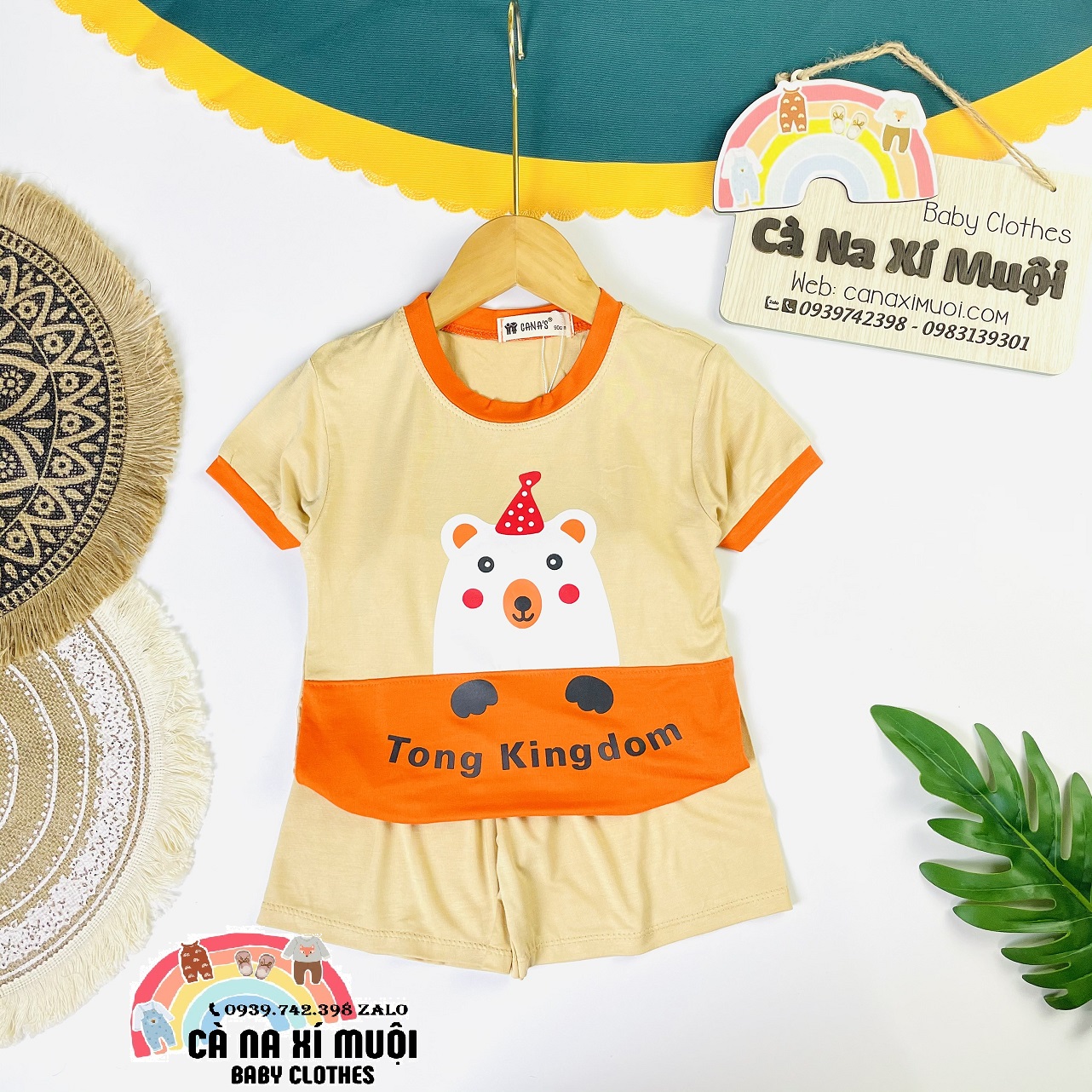 FULLSIZE(9-32kg)Bộ Thun Lạnh Ngắn Tay Hàng Chuẩn Hoạ Tiết Dể Thương Cho Bé Gái Bé Trai Đủ Màu