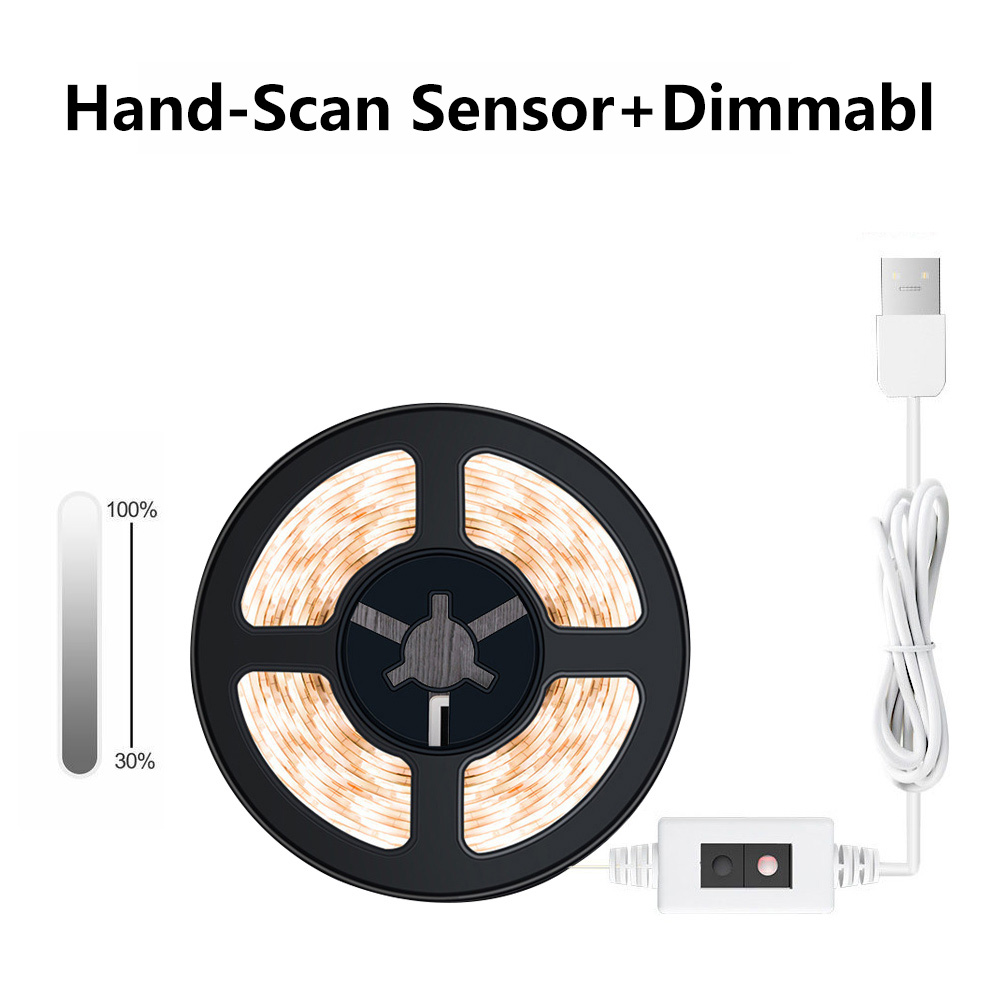 ZIR Mall LED Under Cabinet Light USB Powered Motion Sensor Dimmer Lighting for Cabinet Closet Kitchen Wardrobe Counter Bedroom