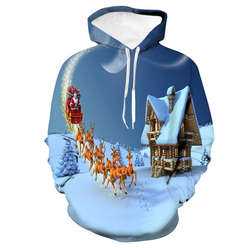 1 2022 Unisex Ugly Christmas Sweater 3D Print Funny Xmas Pullover Hoodie Sweatshirt Men Women Autumn Winter Plus Size Clothing