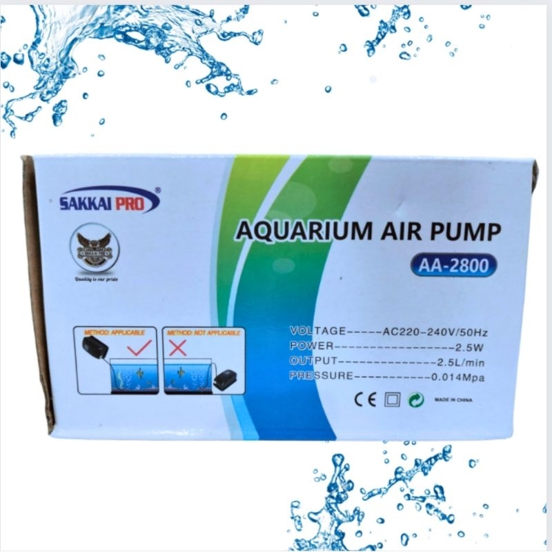 SAKKAI AA 2800 Airpump Aerator Pompa udara oksigen satu lubang