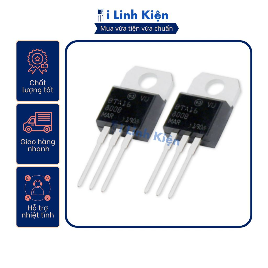 Triac BTA16 800V BTA16 600V chất lượng tốt.