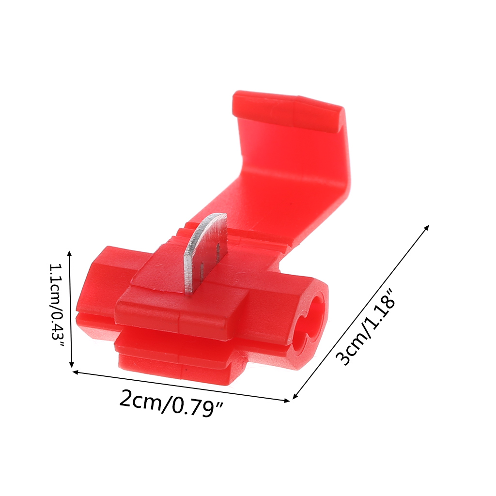 10Pcs Điện Dây cáp Kết Nối 2 Pin Cho T Hình Dạng Dây cáp Thiết Bị Đầu Cuối Clip Nhanh Chóng Splice Clip