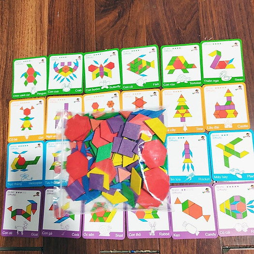 Bộ ghép hình 155 chi tiết Pattern Blocks