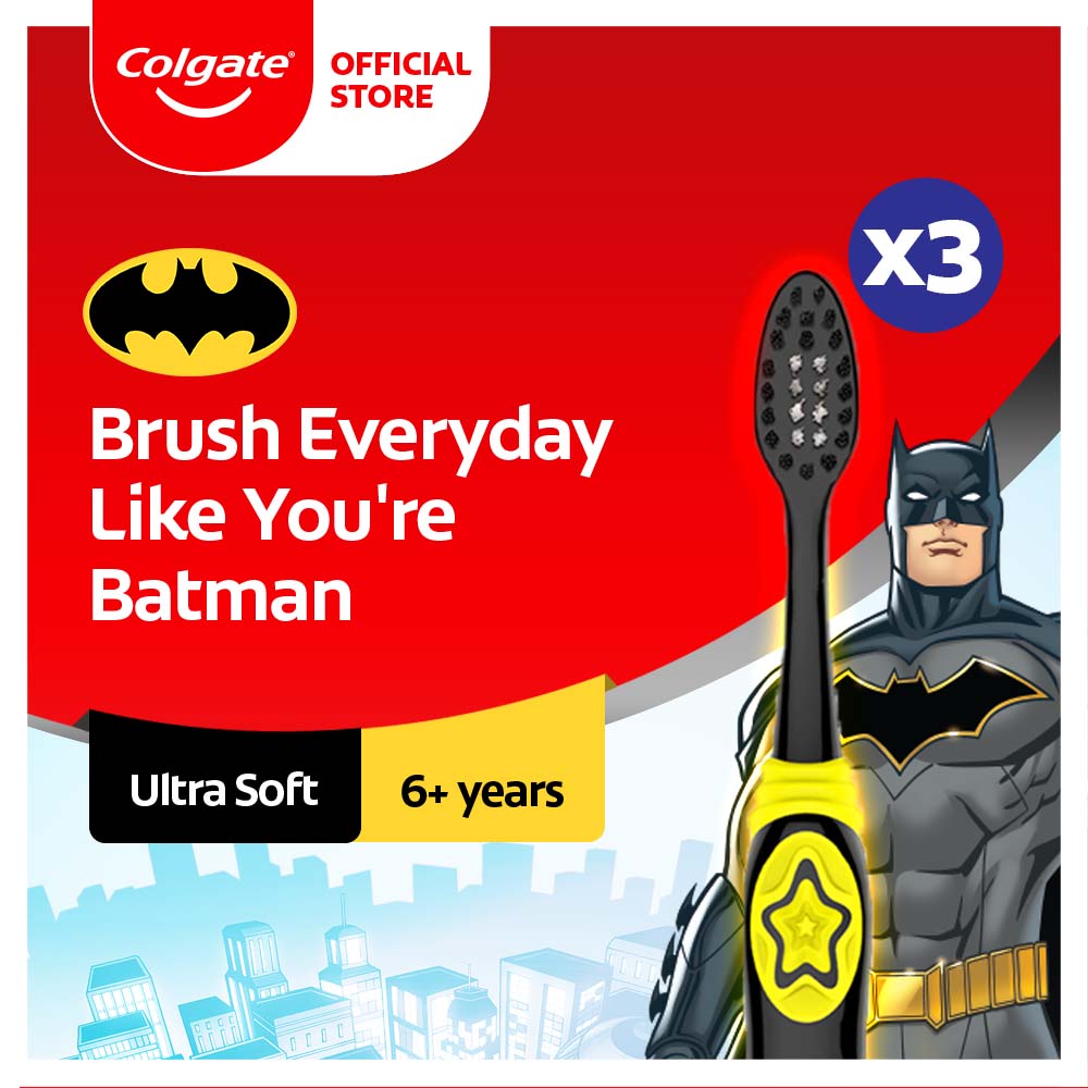 Colgate Kids Batman Toothbrush 6+ Years [Bundle of 3] (61011674-3) | Lazada  Singapore