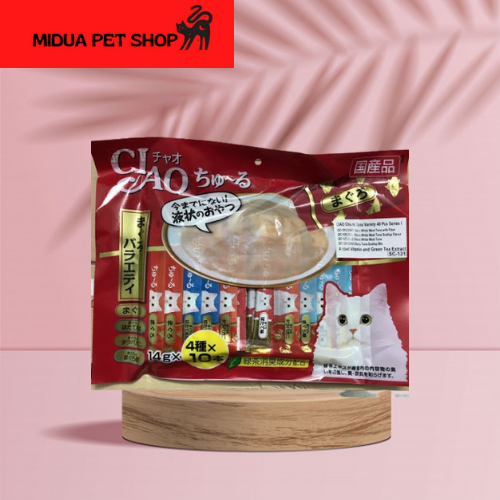 [Hoàn Tiền 10%] Ciao churu cho mèo mix vị 40 tuýp