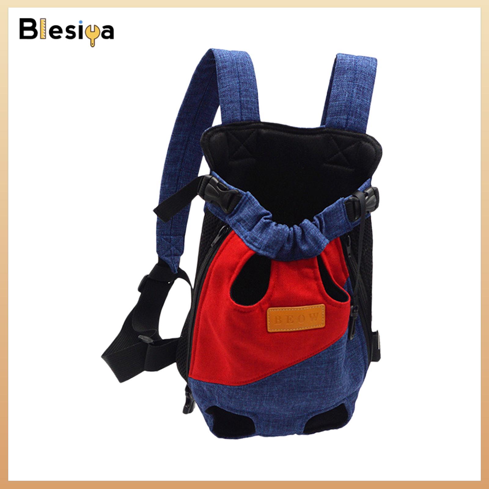 Blesiya Pet Cat Carrier Backpack Chest Bag with Shoulder Strap Adjustable for Hiking