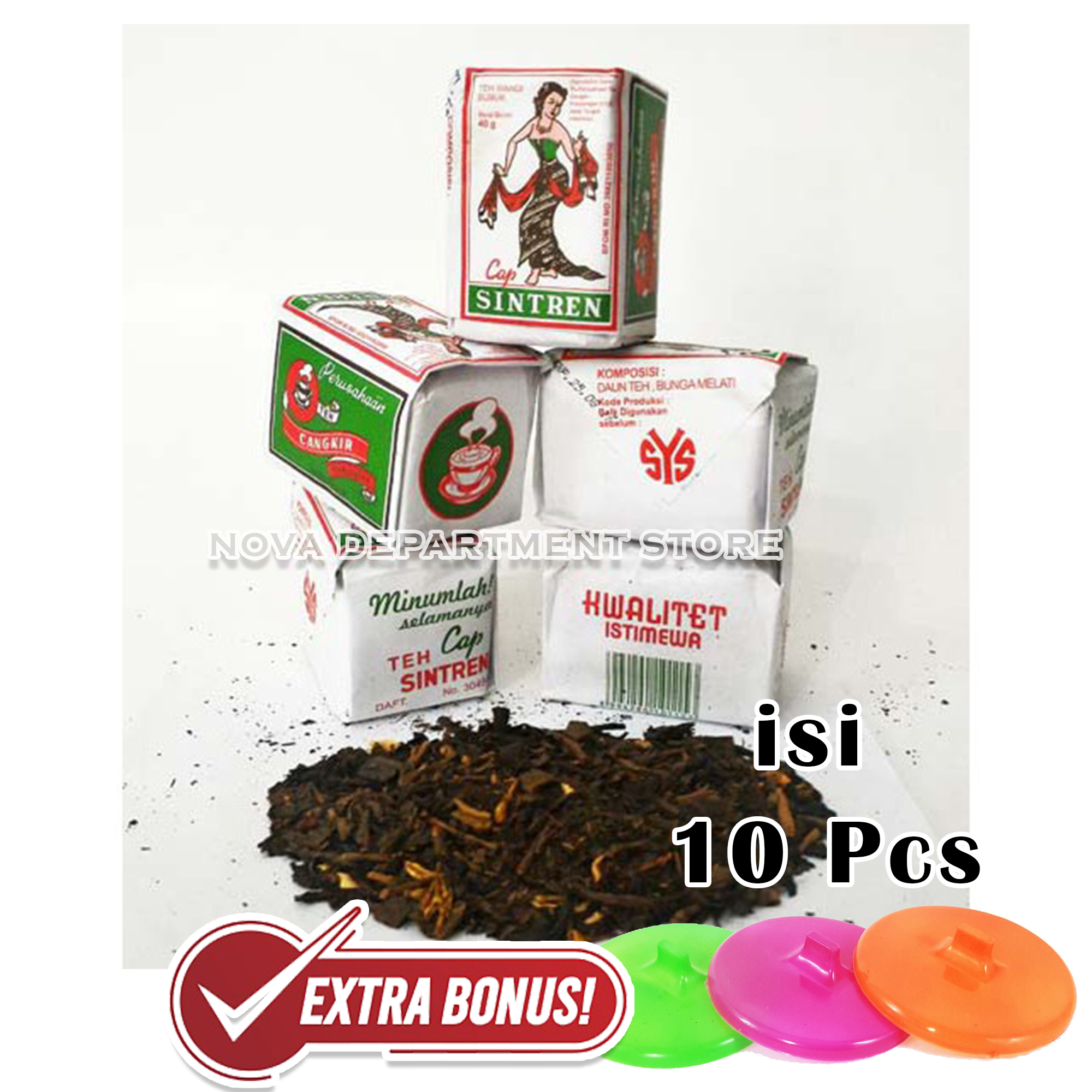 10 Pcs Teh Tubruk Wangi Cap Sintren 40 Gram Teh Lokal Khas Solo