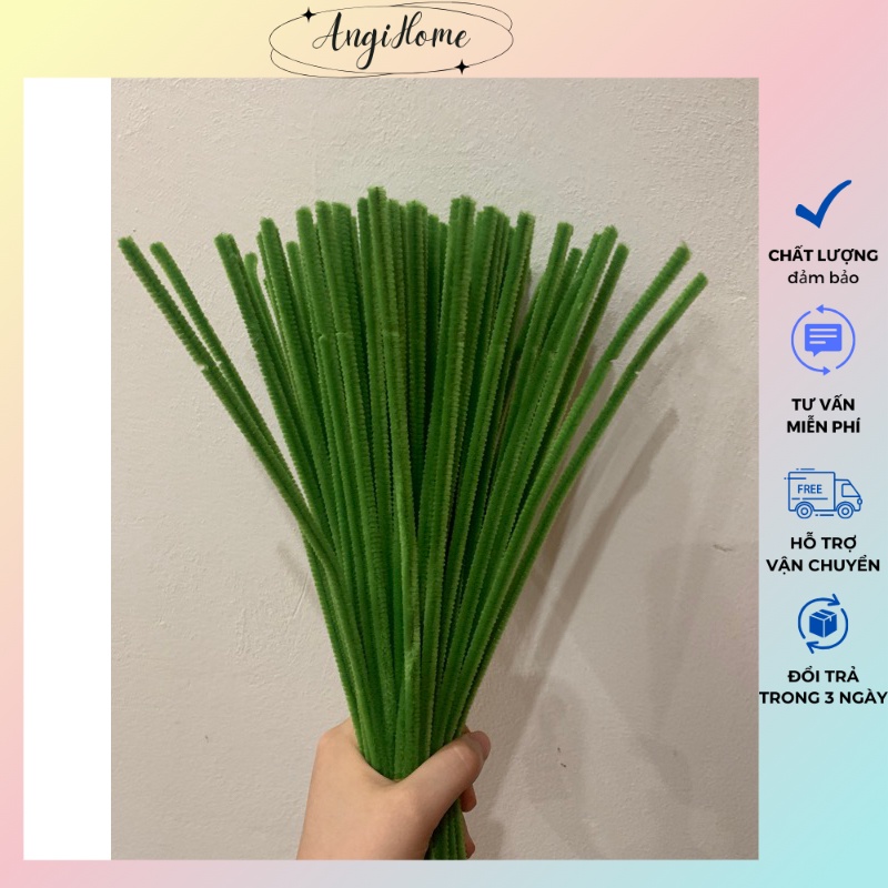 Kẽm nhung loại 1 làm hoa handmade màu pastel lông dày mịn angihome