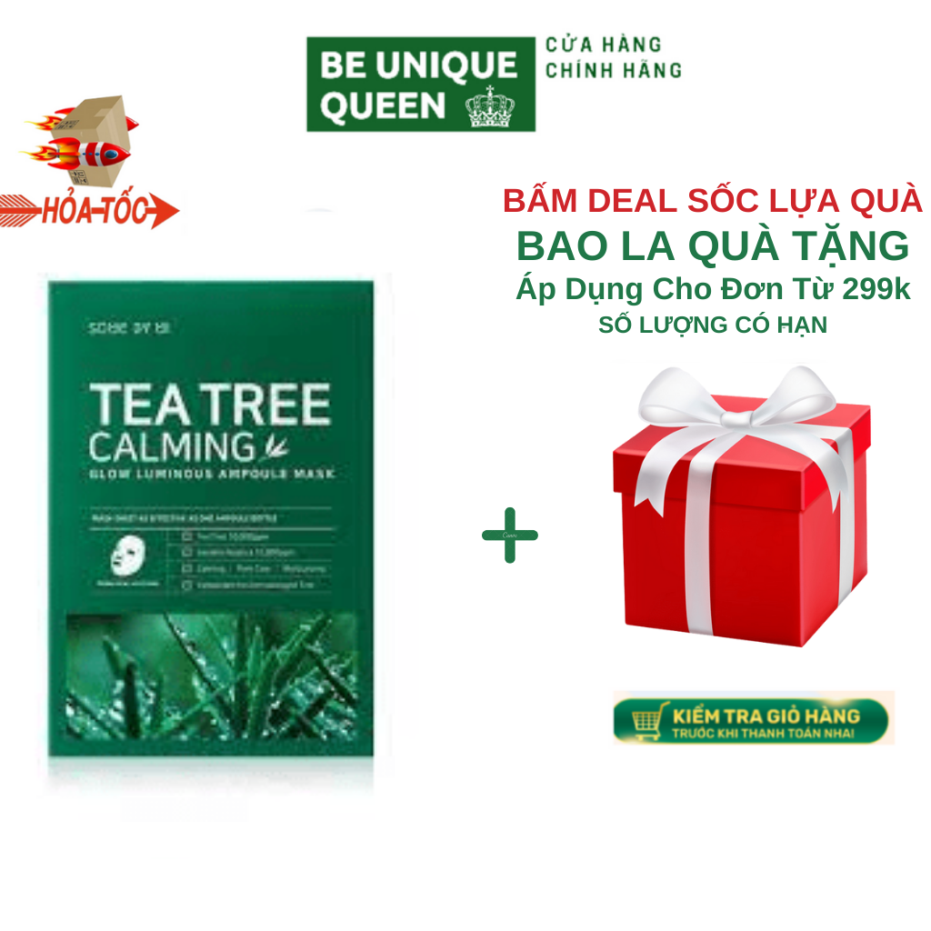 Mặt Nạ Tràm Trà Some By Mi Làm Giảm Mụn, Cấp Ẩm Cho Da -  Some By Mi Tea Tree Calming Sheet Mask 25g