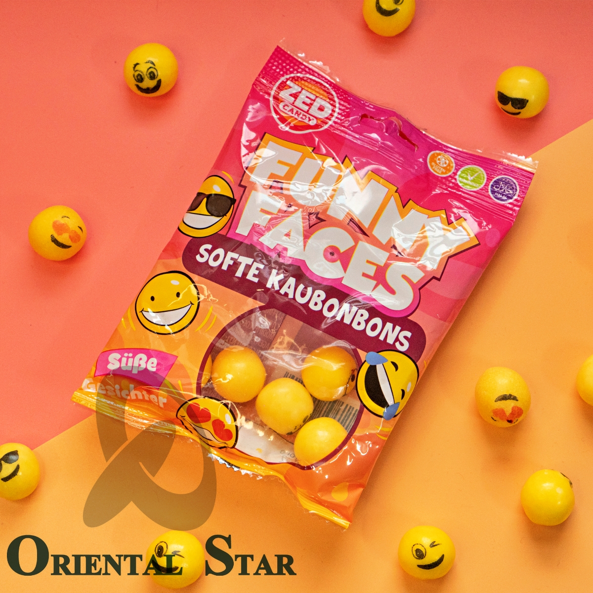 Kẹo mặt cười Funny Faces kẹo dẻo trái cây Zed Candy