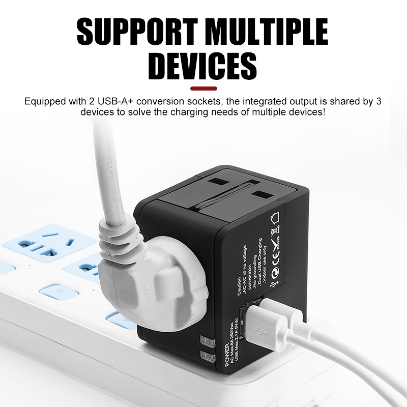Global travel switch plug multi-function USB switch charger universal wireless switch socket