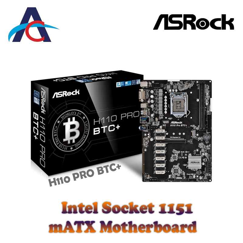 Asrock Motherboard Asrock H110 Pro Btc+ Onboard Graphics ASRock