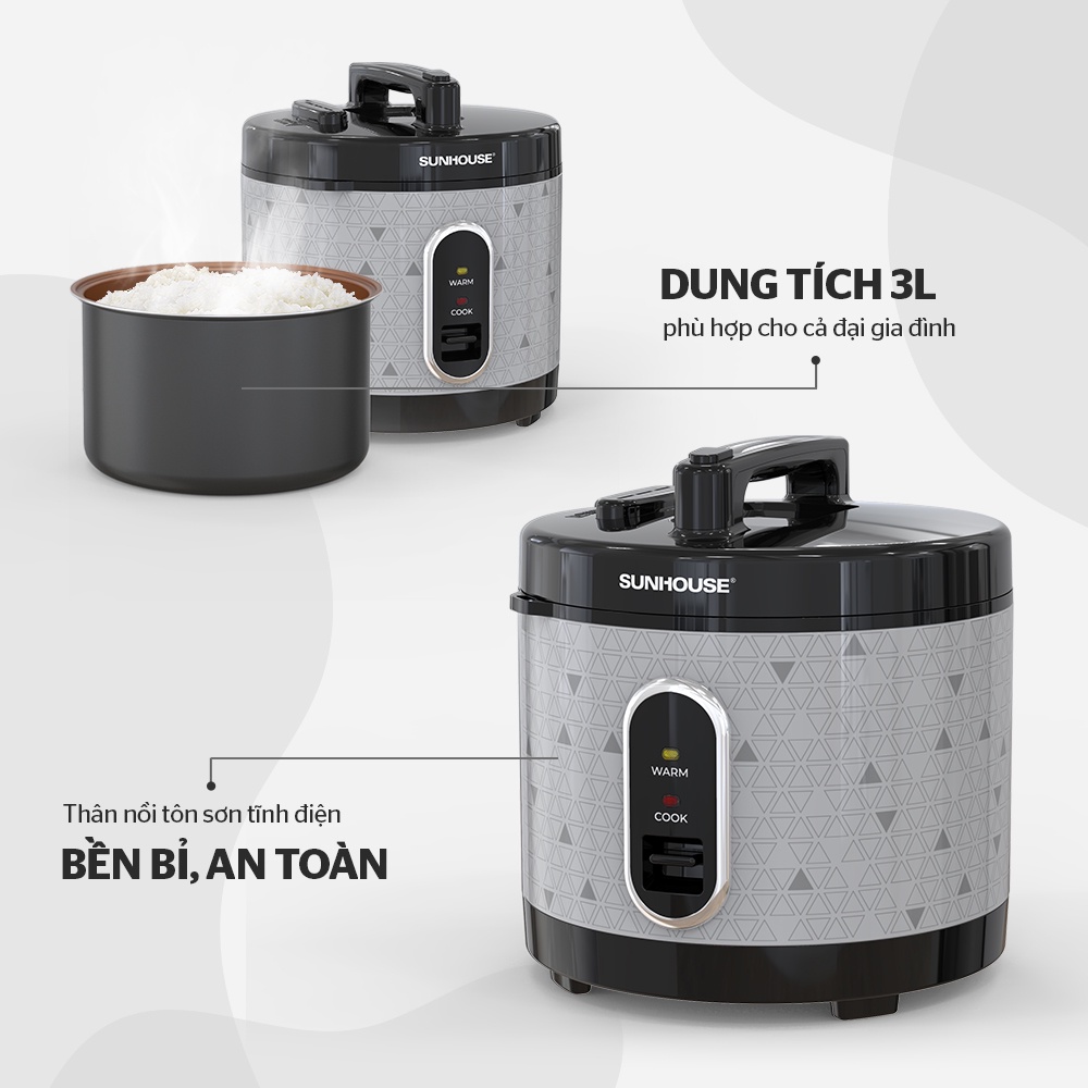 Nồi cơm điện 3l Sunhouse SHD8306