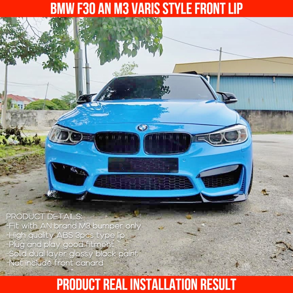 BMW F30 M3 AN Front lip taiwan Varis style lips f30 accessories bumper ...