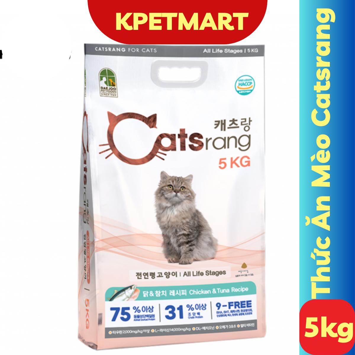 Thức ăn hạt cho mèo catsrang bao 5kg - thức ăn hạt khô cho mèo - thức ăn mèo nhập khẩu hàn quốc