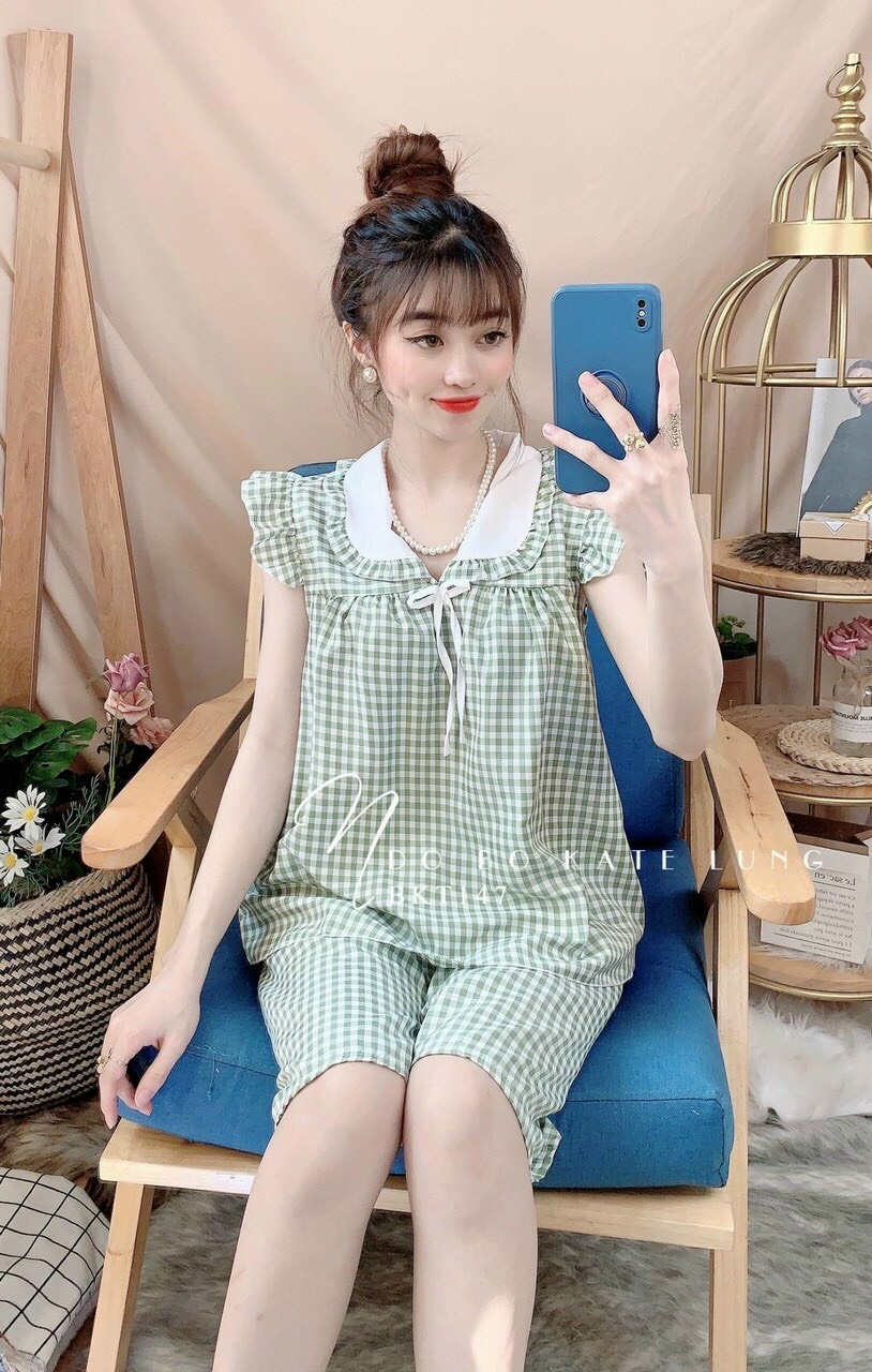 SET BỘ LỤA MẶC NHÀ TAY CÁNH TIÊN DỄ THƯƠNG (ẢNH THẬT) SIZE 40-55KG
