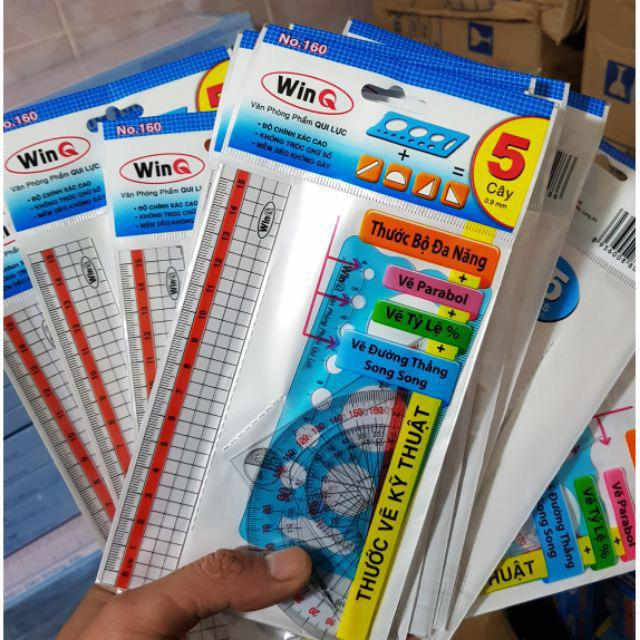 Combo 10 bộ thước bộ 5 Cây Thước Dẻo Trắng WinQ (T-160)