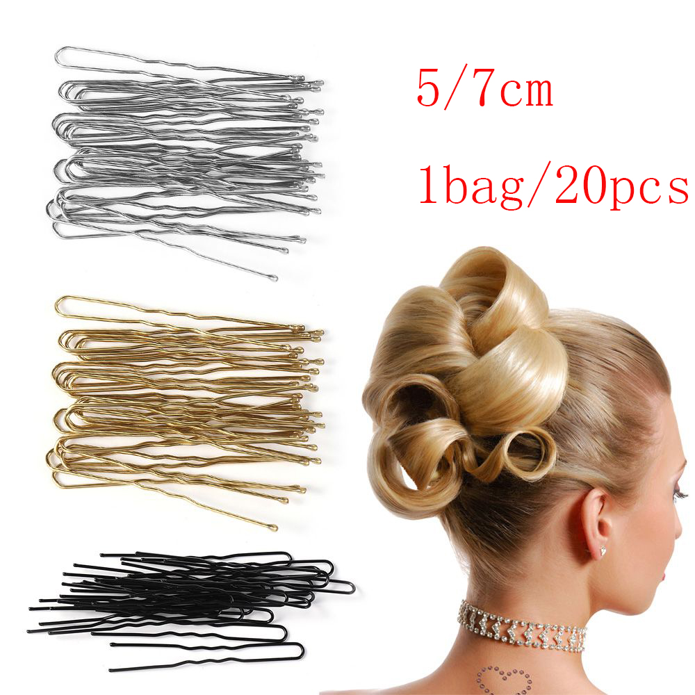 5/7Cm%2020%20Pcs%20U%20Shaped%20Hair%20Bobby%20Pins%20Metal%20Barrette%20Wo%20Modeling%20Headwear%20Waved%20Hair%20Pins%20Bridal%20Tool%20-%20Image%203