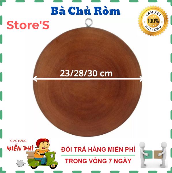 Thớt gỗ cao cấp dùng cho nhà bếp, loai giày gỗ tự nhiên sấy khô 23cm