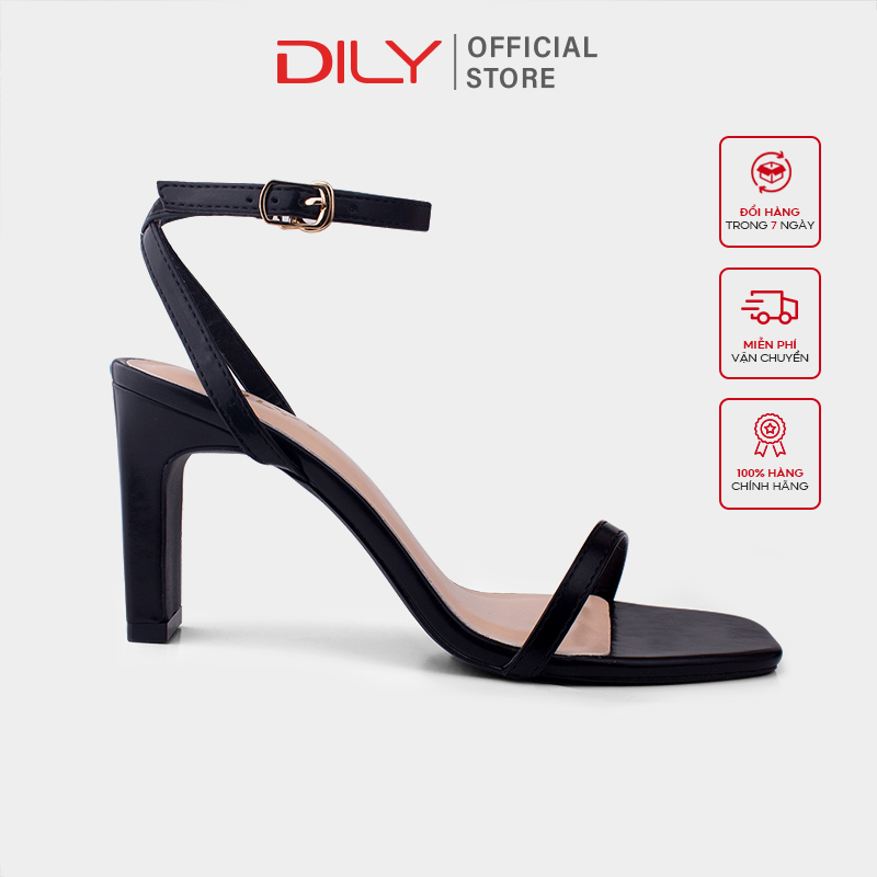 Giày Sandal DILY Quai Mảnh Gót Trụ 7cm_AA0279