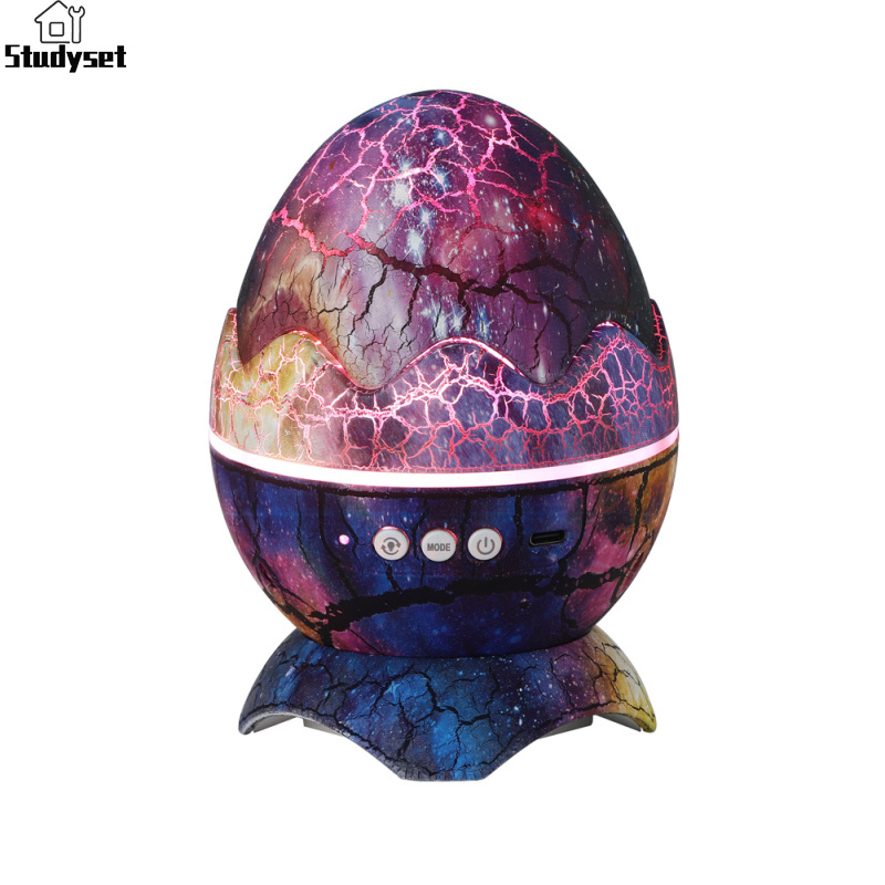 Studyset IN stock Led Dinosaur Eggs Shell Galaxy Starry Projector Bluetooth-compatible Remote Control Night Lights Children Gift