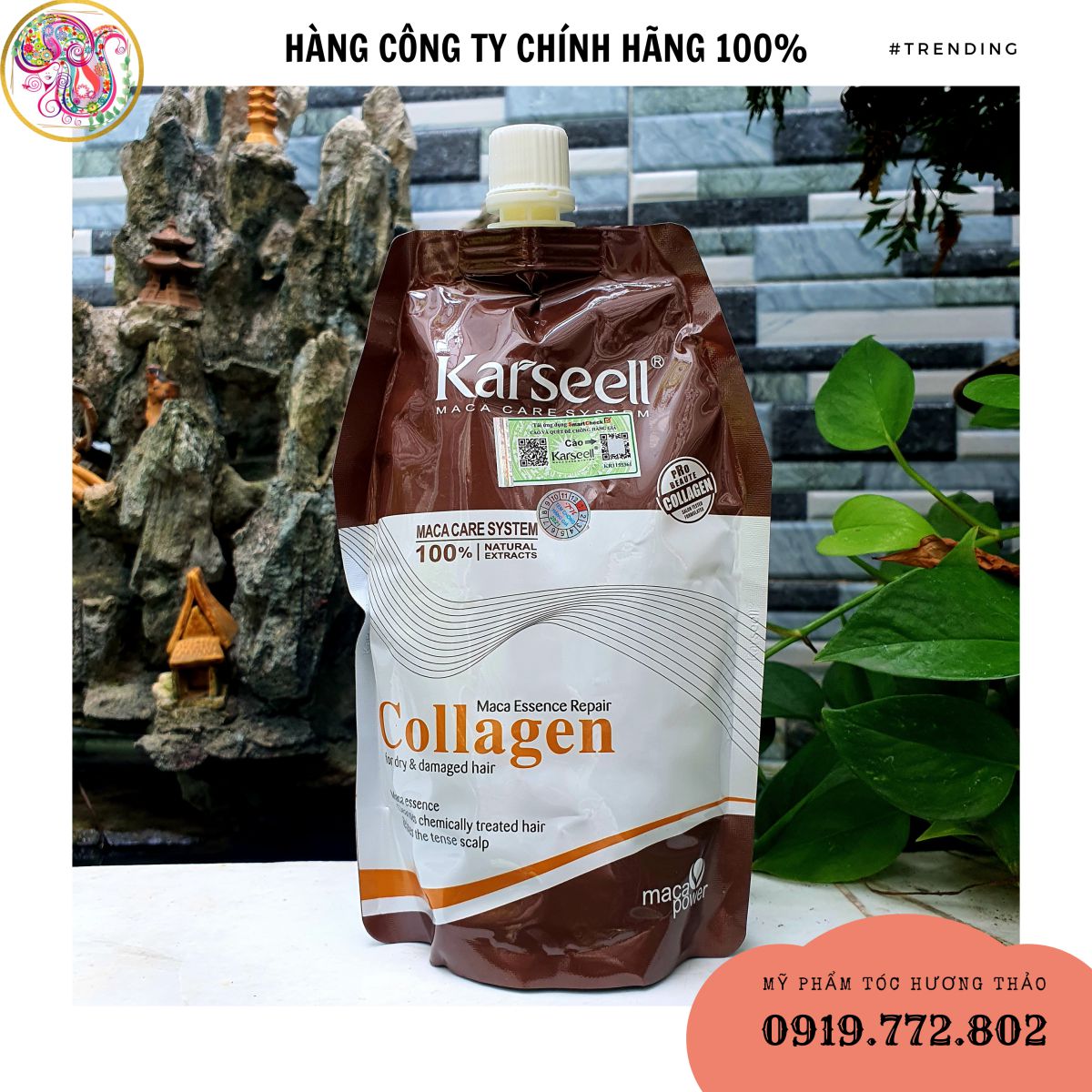 [HCM][Karseell chính hãng] Kem ủ tóc Karseell Collagen Maca siêu mượt phục hồi tóc 500ml (túi)