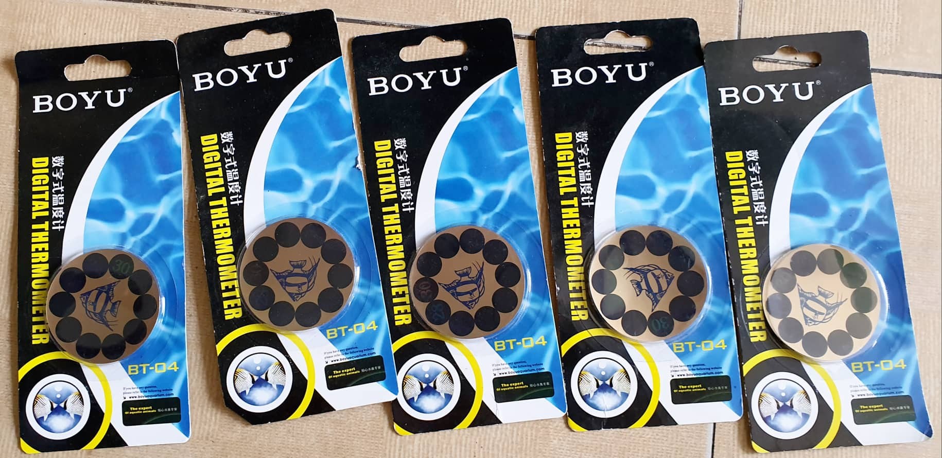 NHIỆT KẾ DÁN BOYU - BT04 CHO HỒ CÁ, BỂ CÁ