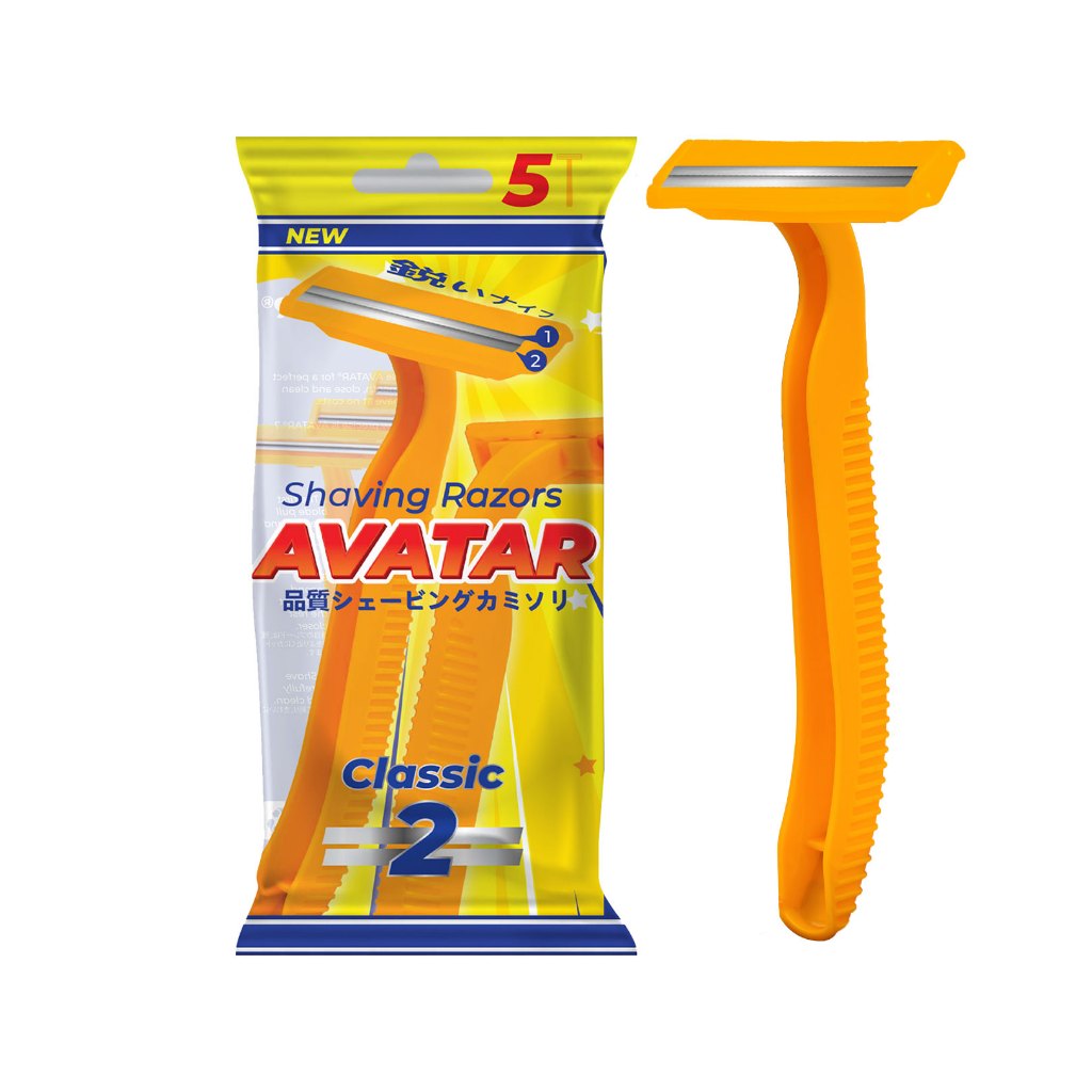 5 cây dao cạo râu cán cong  Avatar, 2 lưỡi siêu bén