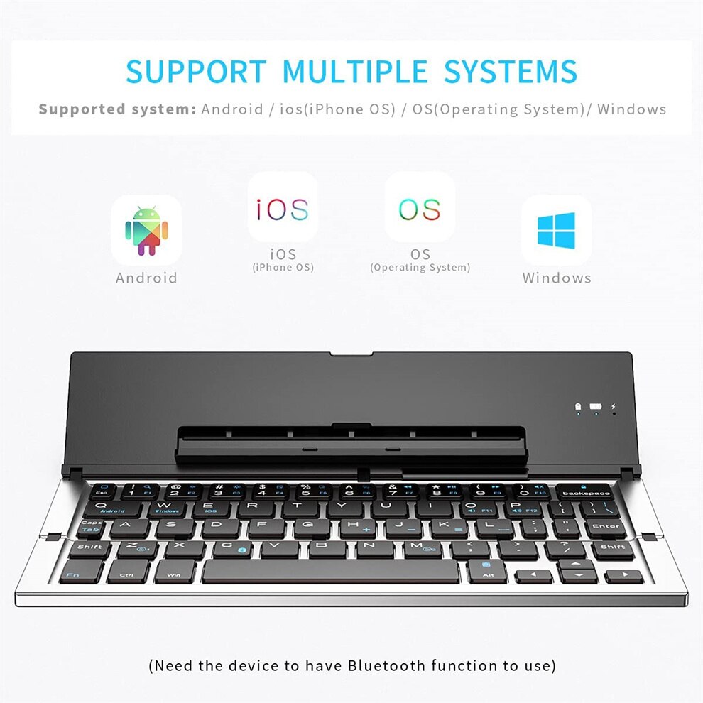 Folding Keyboard Foldable Wireless Bluetooth Keyboard with Portable Pocket Size for iPhone,iPad, Tablet,Laptops and Smartphones