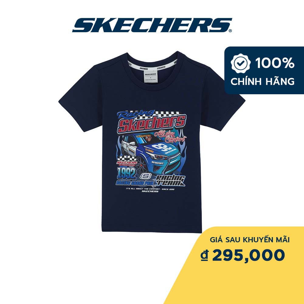 Skechers Bé Trai Áo Thun Tay Ngắn Short Sleeve Tee - SL323B301-PGBL