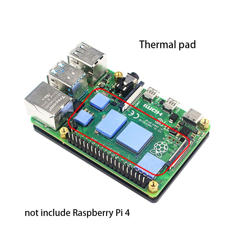 【Bestselling Product】 Raspberry Pi 4 pure copper heatsink case passive cooling bottom for Raspberry Pi 4 Model B 4B.