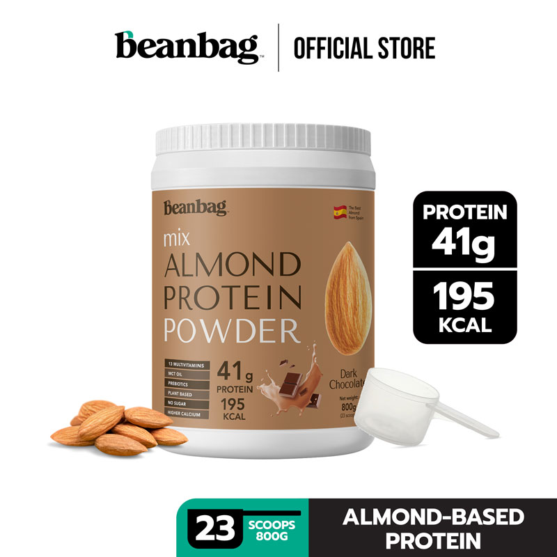 Beanbag Almond Protein Powder รส Dark Chocolate 800g โปรตีนอัลมอนด์ รส