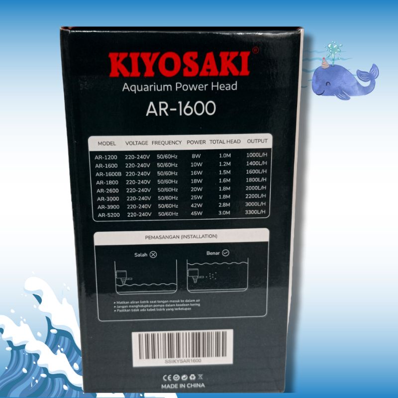 Pompa Aquarium Aquascape KIYOSAKI AR 1600