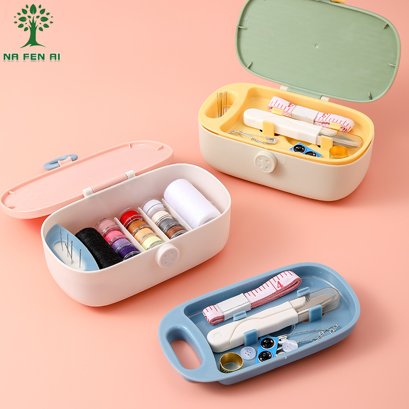 NFA Portable multi-in-one sewing box Multi-functional needle storage box Sewing kit set hand sewing needle storage box