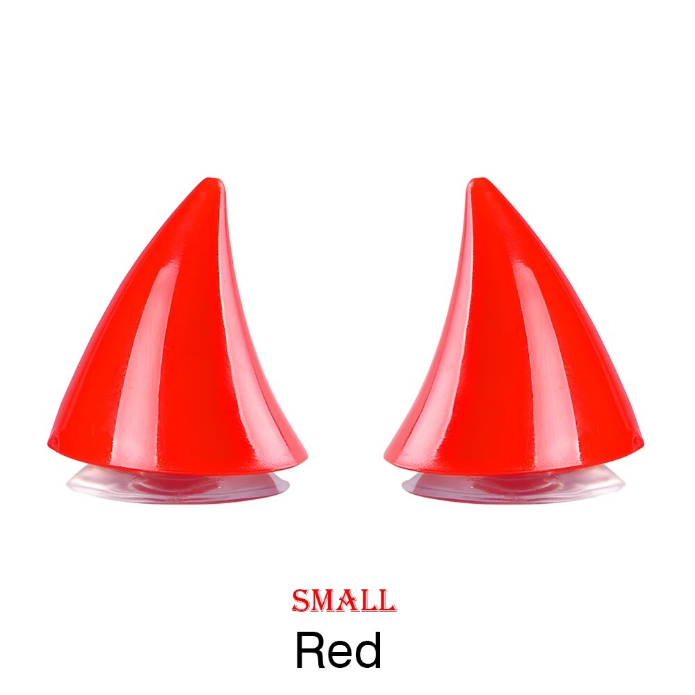 Large Motorcycle Helmet Devil Horn Colorful Devil Horns For Helmet Decoration Motorbike Bicycle Decoration Helmet Essory 2Pcs