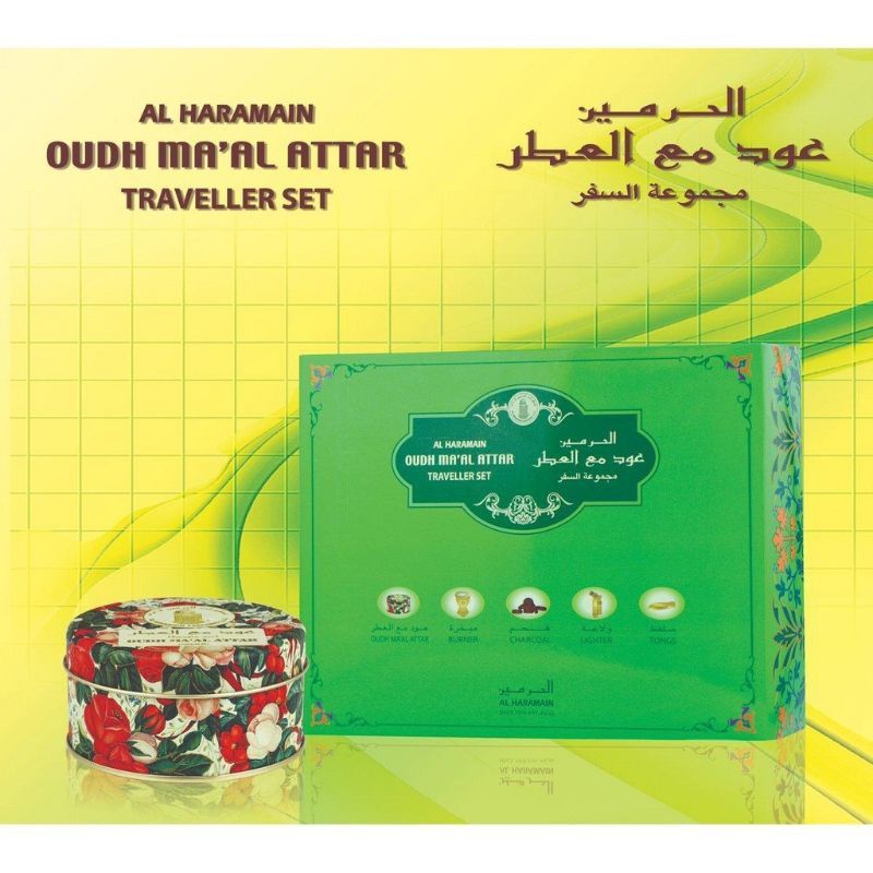 BAKHOOR OUDH MA'AL ATTAR TRAVELLER SET by AL HARAMAIN original 100